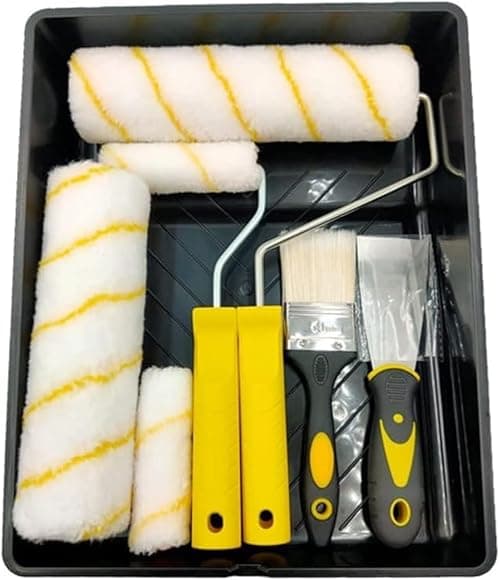 Paint Roller Set 6pc- Paint Rollers for Walls and Ceilings, Paint Pads, Paint Tray, Brush, Scraper, Mini Rollers for Painting, Paint Sleeves, Paint Supplies - Roller Sets for Painting Decorating Walls on Amazon.ae - Price Tracker