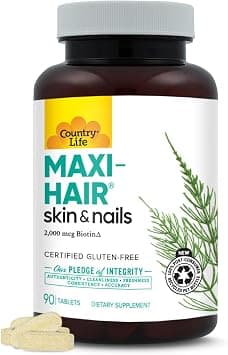 Country Life - Maxi-Hair, Strengthens Hair, Skin, and Nails - 90 Tablets. on Amazon.ae - Price Tracker