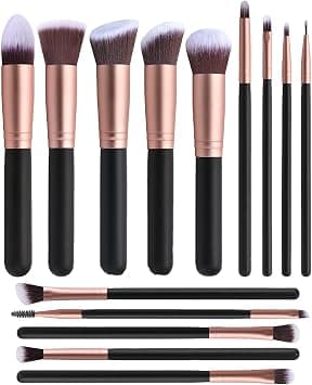 Professional Makeup Brush Set 14-piece Rose Gold - Best Deal Finder