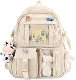 School bag, school bag leisure backpack middle school student laptop backpack, waterproof backpack, suitable as school bag, accessories plush pendant - دليلك لأفضل العروض