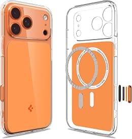 Spigen Ultra Hybrid T MagFit for iPhone 17 Pro MAX case cover [Capacitive Camera Control Button] MagSafe compatible (2025) - Glossy Orange - Best Deal Finder