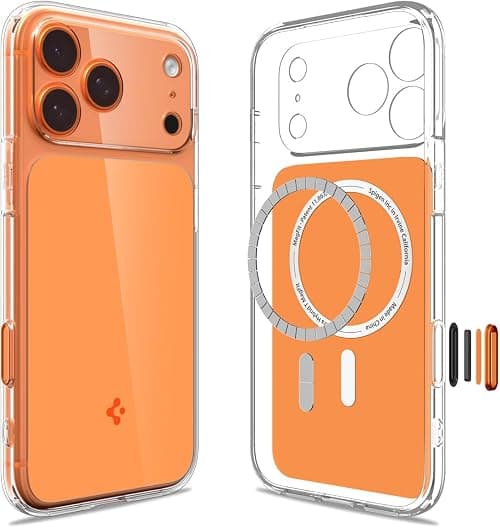 Spigen Ultra Hybrid T MagFit for iPhone 17 Pro MAX case cover [Capacitive Camera Control Button] MagSafe compatible (2025) - Glossy Orange on Amazon.ae - Price Tracker