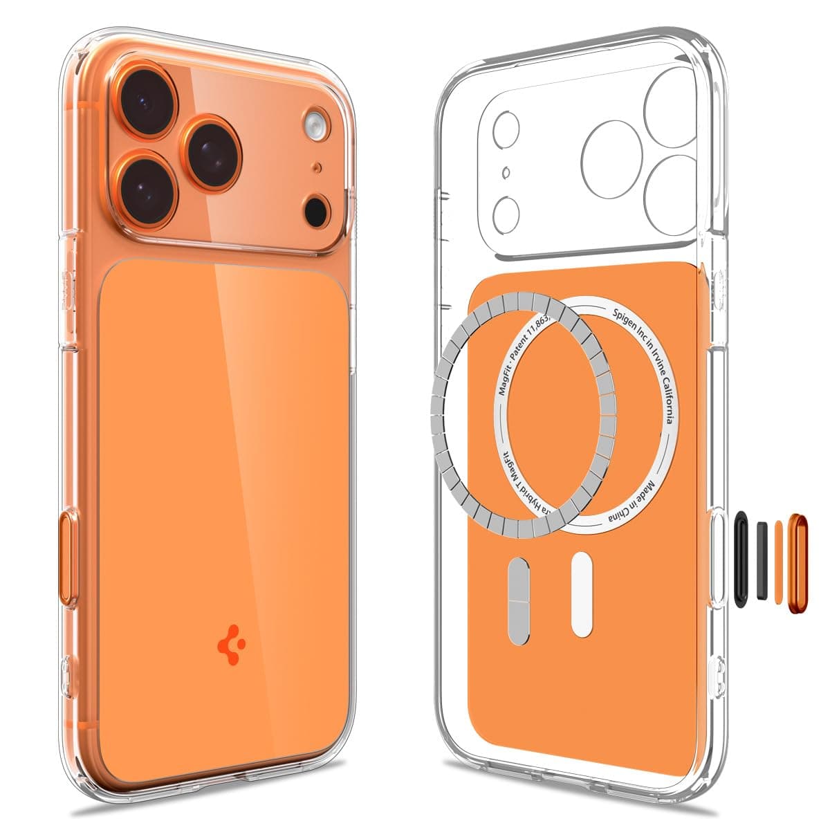 Spigen Ultra Hybrid T MagFit for iPhone 17 Pro MAX case cover [Capacitive Camera Control Button] MagSafe compatible (2025) - Glossy Orange on Amazon.ae - Price Tracker