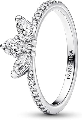Pandora Timeless Herbarium sterling silver cluster ring with clear cubic zirconia on Amazon.ae - Price Tracker