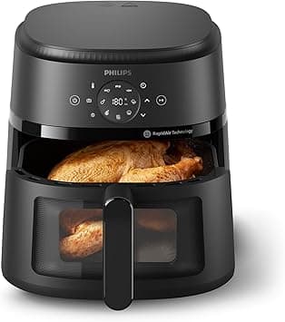 Philips Airfryer 2000 series 6.2L,9 preset functions,see-through Cooking window,HomeID App,Deliciously crisp with RapidAir technology, 6.2 L,1700 W,BLACK-NA230/09 on Amazon.ae - Price Tracker