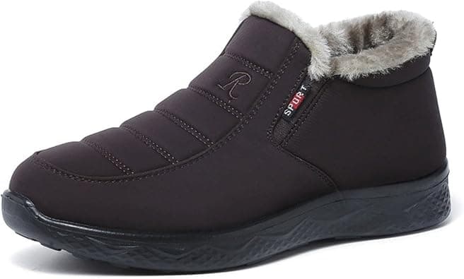Women Snow Boots Winter Snow Boots for Women Slip On Waterproof Casual Mid Top Barefoot Shoes with Arch Support Warm Fur Lined Orthopedic Sneaker Non Slip Shoes Lightweight Walking Booties على Amazon.ae - متتبع الأسعار