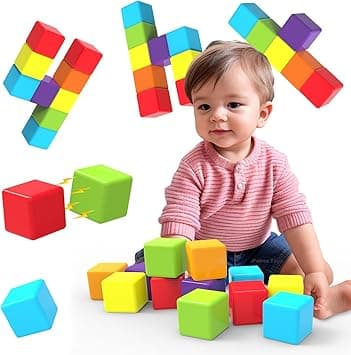 Magnetic Building Blocks, 1.65 inch Large Magnetic Stacking Cubes for Toddlers, Sensory & Montessori Toys for Boys & Girls 1 2 3 Years Old (12 PCS) - Amazon.ae Price Tracker