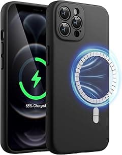JETech Magnetic Silicone Case for iPhone 12 Pro Max 6.7-Inch, Compatible with MagSafe, Phone Cover with Camera Lens Full Protection (Black) - Amazon.ae Price Tracker