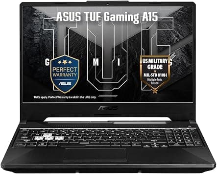 ASUS TUF Gaming A15 Gaming Laptop (Graphite Black) | 15.6"FHD (1920 x 1080) 144Hz Display, AMD Ryzen 7 8845H, NVIDIA RTX3050 4GB, 8GB RAM, 512GB SSD, Win11 [FA506NCG-HN347W] on Amazon.ae - Price Tracker