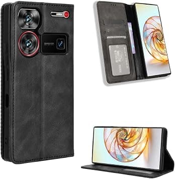 ZTE Nubia Z60 Ultra Case [Wallet Case] [Stand Function] [Card Slots] [Magnetic Flip Cover] Compatible with ZTE Nubia Z60 Ultra Smartphone (Black) on Amazon.ae - Price Tracker