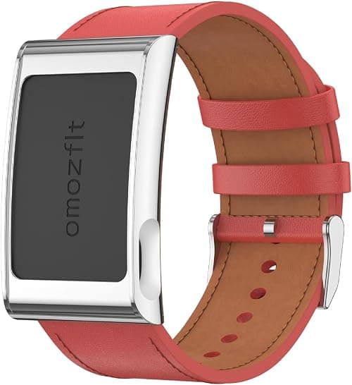 GIOPUEY Straps Compatible with Amazfit Helio Strap, PU Leather Strap [Wear-Resistant] [Breathable] - Red on Amazon.ae - Price Tracker