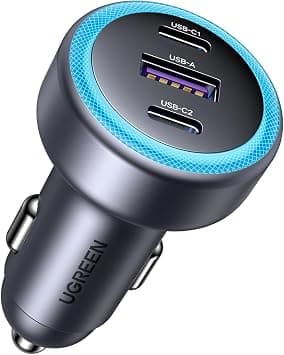 UGREEN USB C Car Charger, 30W 3-Port Type C Phone Adapter, iPhone 17 Car Charger Fast Charging, PD 3.0 30W/QC 3.0 22.5W, for iPhone 17/16/15/14 Series, Samsung, Huawei, Xiaomi, Redmi, iPad, AirPods on Amazon.ae - Price Tracker