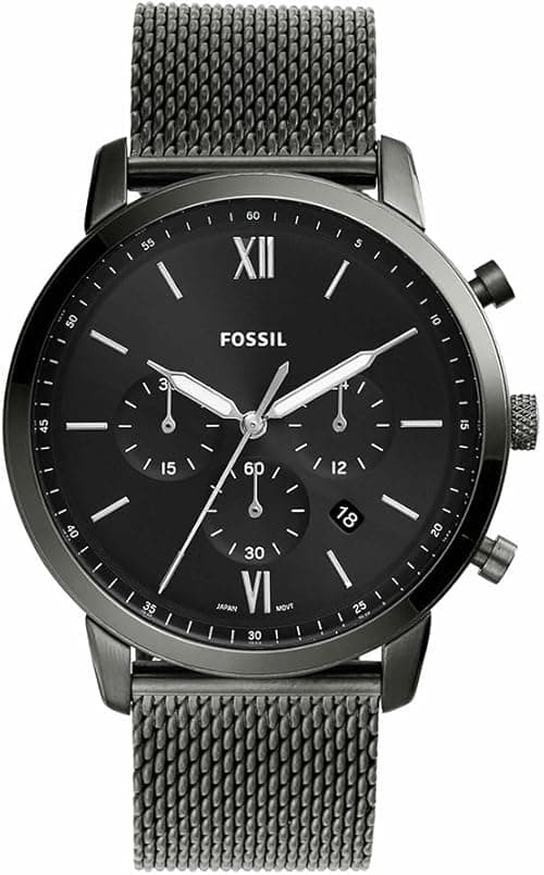 Fossil Men's Neutra Chronograph, Smoke Stainless Steel Watch, FS5699 on Amazon.ae - Price Tracker