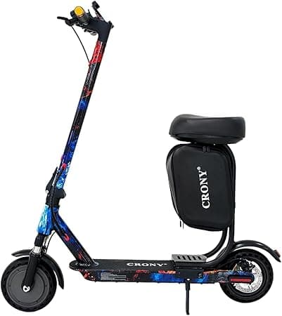 CRONY XM M365 Electric Scooter with Seat &amp; App Connectivity, 350W Motor, 25-45KM/H, 3 Speed Mode, Front Suspension, Rear Disc Brake, 120KG Load, Storage Box &amp; Phone Holder on Amazon.ae - Price Tracker