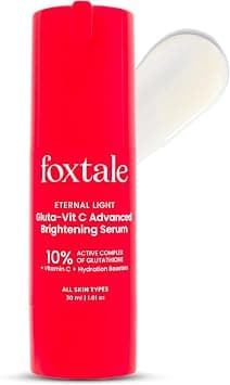 Foxtale 10% Vitamin C + Glutathione Complex Serum, Brightens skin in 3 days, Fades melasma & dark spots, Evens Skin tone, Gentle & Non-irritating, For All Skin types, Men & Women on Amazon.ae - Price Tracker