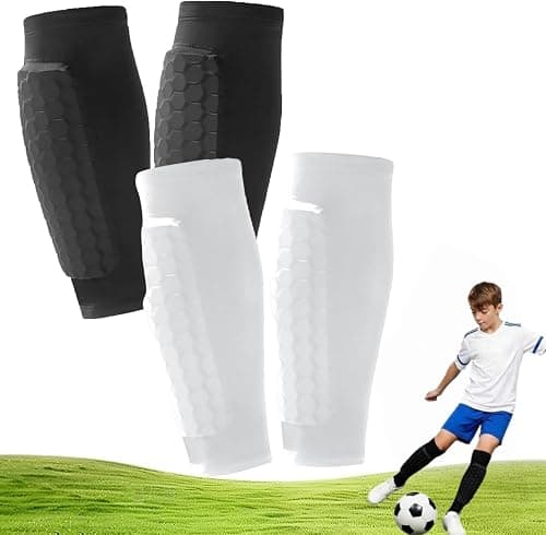 2 Pairs Kids Soccer Shin Guards, Protective Soccer Shin Pads with Honeycomb Cushion, Youth and Adult Soccer Gear for Boys and Girls, Lightweight Football Leg Guards for Training and Matches Size M على Amazon.ae - متتبع الأسعار