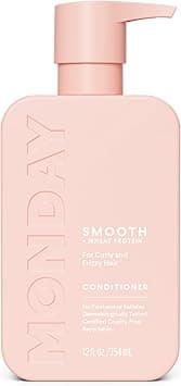 MONDAY HAIRCARE Smooth Conditioner 12oz for Frizzy, Coarse, and Curly Hair, Made from Coconut Oil, Shea Butter, & Vitamin E, 100% Recyclable Bottles (354ml), Pink (10433) on Amazon.ae - Price Tracker