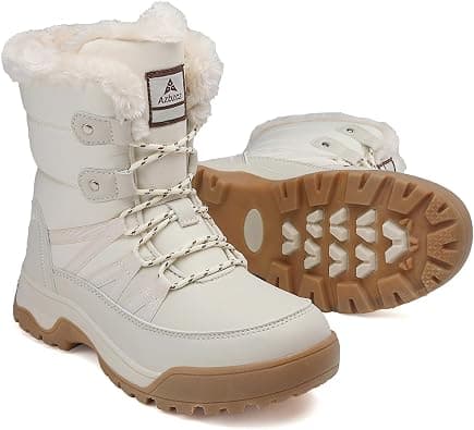 Womens Winter Snow Boots Waterproof Anti-Slip Cold Weather Fur Lined Comfortable Shoes على Amazon.ae - متتبع الأسعار