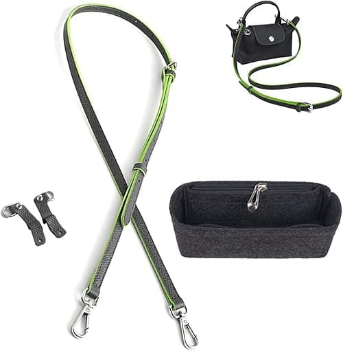 Adjustable Leather Straps & Purse Organizer Insert Compatible with Longchamp Mini Pouch Handbag Conversion Set with Zipper Hook Women's Shoulder Straps Replacement Crossbody Accessories on Amazon.ae - Price Tracker