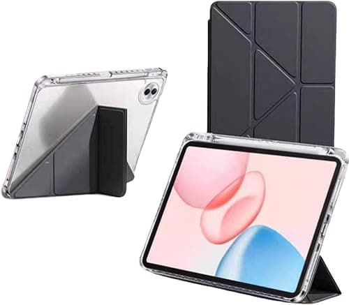 Gruattreay Folding Stand Case Compatible with Honor Pad 10 12.1 Inch 2025, with Pen Slot and Smart Sleep/wake Function, Bend-proof and Drop-proof Leather Cover (Black) on Amazon.ae - Price Tracker
