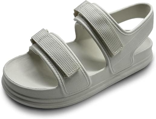 Women's Platform Sandals with Arch Support, Lightweight Foam Slip on Slides, Comfortable Summer Beach Sandals with Adjustable Buckle على Amazon.ae - متتبع الأسعار
