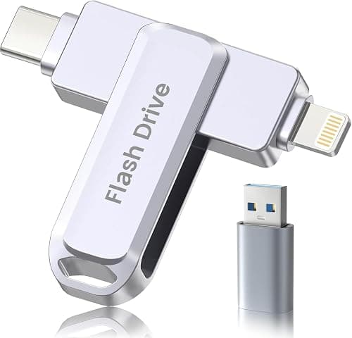 512GB MFI Certified USB Drive (Gray) - Compatible with iPhone iPad Android & PC, 3 in 1 Portable Flash Thumb Drive USB Memory Photo Stick for Picture Keeper Data Storage with ~484GB Available Space on Amazon.ae - Price Tracker