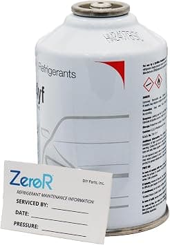 ZeroR® Genuine R1234YF Refrigerant Can for Automotive AC Systems - HFO-R1234YF, SSV Can with Reverse-Thread Design, Included Service Sticker - Compatible with R1234YF Systems - 8 Oz, 1 Can على Amazon.ae - متتبع الأسعار