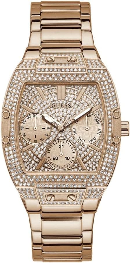 Guess Factory Rose Gold-Tone Square Multifunction Watch on Amazon.ae - Price Tracker