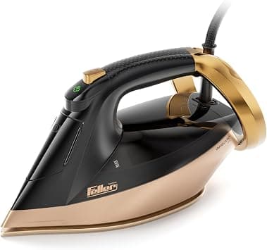 Feller Germany Vanguard Series Steam Iron, 2600W, Prime Gold Ceramic Double Sole Plate with Anti Calc, Auto Shut off, TrueTemp, Easy One Button Steam, SI260, 2Y Guarantee-UAE Version (Gold) on Amazon.ae - Price Tracker