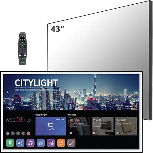 43 Inch Smart Mirror Television for Bathroom, 4K Ultra HD Waterproof TV with webOS, Wi-Fi, Bluetooth, Dolby Atmos & Digital TV Tuner for Hotel, Kitchen & Contemporary Home on Amazon.ae - Price Tracker