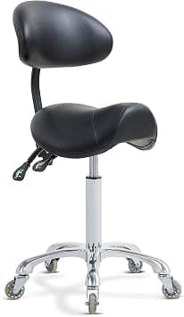 Antlu Saddle Stool Rolling Chair with Back Support,Esthetician Tattoo Dental Stool Chair,Lash Chairs for Eyelash Tech Massage Salon(Black,with Backrest) - Amazon.ae Price Tracker