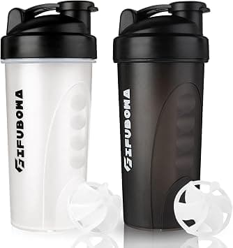 GIFUBOWA Shaker Bottles - 2 pack 28 oz Gym Blender Shaker Bottle for Protein Mixes or Powdered Drinks for Sport Matte Black and White - Best Deal Finder