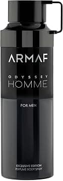 Armaf Odyssey Homme Black Edition Exclusive Perfume Body Spray For Men 200ml, Deodorant Spray على Amazon.ae - متتبع الأسعار