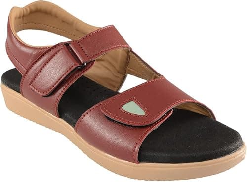Health FIT Extra Soft Ortho Care Diabetic & Orthopedic Sandal/Doctor Sandal Footwear with Arch Support Women Brown on Amazon.ae - Price Tracker