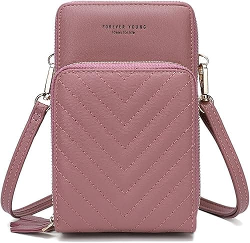 myfriday Small Crossbody Cell Phone Purse for Women, Mini Messenger Shoulder Handbag Wallet with Credit Card Slots on Amazon.ae - Price Tracker
