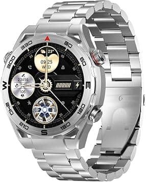HAVIT Smart Watch, 1.43" AMOLED Full Touch Screen, Bluetooth Calling, IP68 Waterproof, Android & iOS Compatible, Heart Rate Monitor, Blood Oxygen Level, 120+ Sports Modes (Silver) - Best Deal Finder