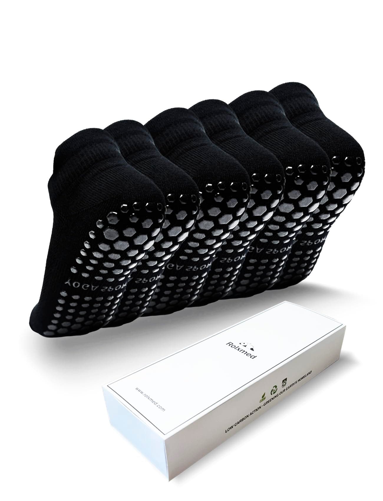 Rolxmed Pilates Grip Socks Womens Breathable Cotton Non slip Anti Slip for Yoga Ballet Dancing Gym Floor Hospital Elderly Men Woman (Multi-packs, Size 7-11) on Amazon.ae - Price Tracker