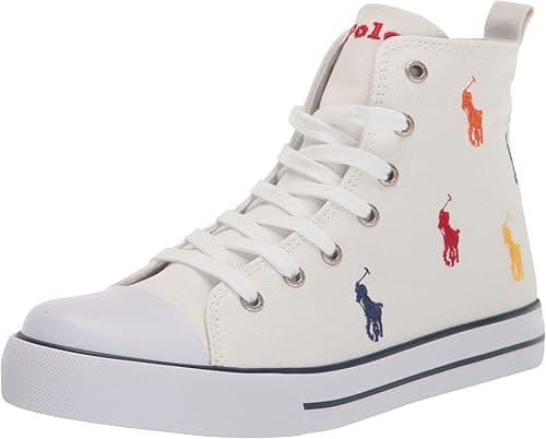 POLO RALPH LAUREN Women's Hamptyn Hi Ii White Mlt RPT Pp Sneaker on Amazon.ae - Price Tracker