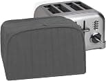 Ritz Premium Universal Four Slice Toaster Cover, 11.25" x 7.25" x 10.5", Polyester and Cotton Quilted, Fingerprint Protector, Super Soft Appliance Cover And Dust Cover, Graphite - Best Deal Finder