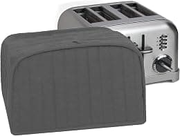 Ritz Premium Universal Four Slice Toaster Cover, 11.25" x 7.25" x 10.5", Polyester and Cotton Quilted, Fingerprint Protector, Super Soft Appliance Cover And Dust Cover, Graphite - Best Deal Finder