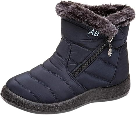 Women Snow Boots Winter, Ladies Solid Ankle Short Boots Waterproof Footwear Warm Shoes on Amazon.ae - Price Tracker