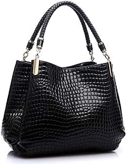 Crocodile design with strap,PU leather handbag for ladies - Best Deal Finder