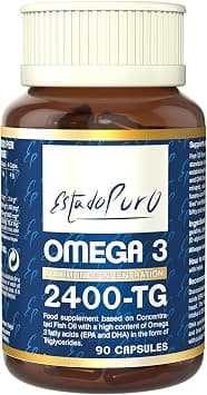 Omega 3 Fish Oil - 2400mg (90 Softgels) | Heart, Brain & Eye Health Supplement - Premium Triglyceride Form | Estado Puro TONGIL - Best Deal Finder