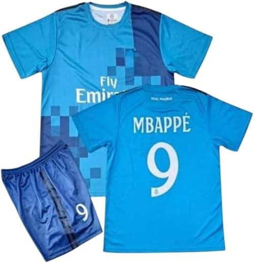 New Season Madrid Away MBAPPE #9 Football Jersey Fans Football Kit Madrid New Mbappe kit with Shorts/Kids and Youth Size. on Amazon.ae - Price Tracker