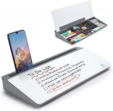 TSJ OFFICE Small Glass Desktop Whiteboard Dry-Erase-Board - Computer Keyboard Stand White Board Surface Pad with Drawer, Desk Organizers with Accessories for Home, School Supplies - Amazon.ae Price Tracker