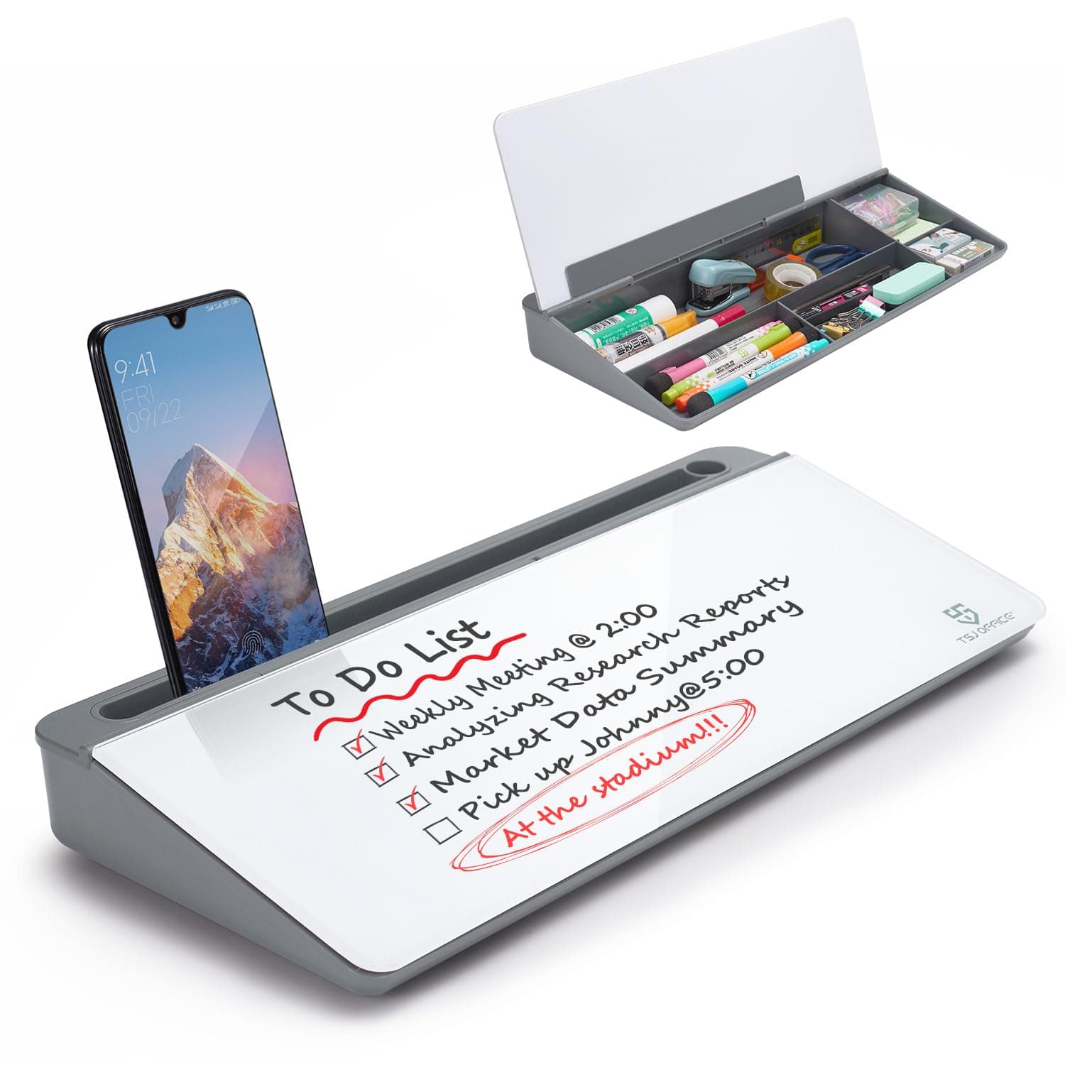 TSJ OFFICE Small Glass Desktop Whiteboard Dry-Erase-Board - Computer Keyboard Stand White Board Surface Pad with Drawer, Desk Organizers with Accessories for Home, School Supplies on Amazon.ae - Price Tracker