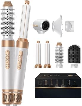 Hair Dryer Styler 7 in 1, 110,000 RPM High-Speed Negative Ionic Hair Dryer Fast Drying, Professional Blow Dryer Brush for Curling Volumizing Straightening Waves Styling, Salon Tools on Amazon.ae - Price Tracker