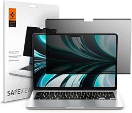 Spigen Privacy Filter Screen Protector Film [SafeView] for Macbook Air 13 inch M5 (2026) / M4 (2025) / M3 (2024) / M2 (2023) [Snap on install/Removable] - Best Deal Finder