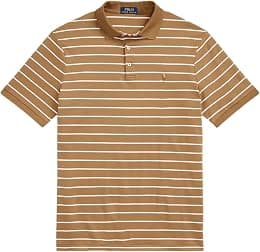 POLO RALPH LAUREN Men's Interlock Striped Cotton Classic Fit Polo Shirt - Best Deal Finder