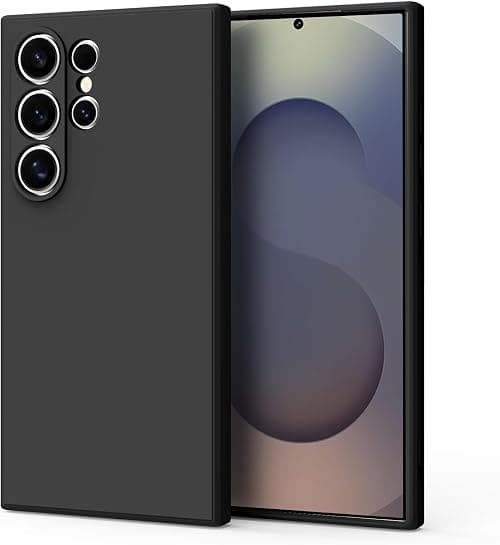 Soft Silicone Cases for Samsung Galaxy S25 Ultra 5G,[Military Grade Drop Protection] [Anti-Scratch Microfiber Lining] Shockproof Slim Cover for Samsung Galaxy S25 Ultra (Black) على Amazon.ae - متتبع الأسعار